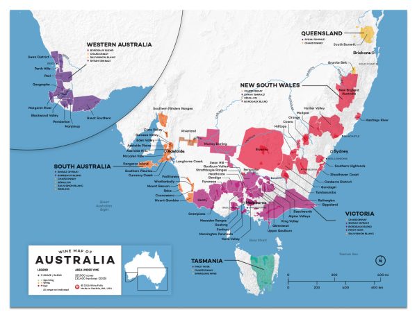Bản đồ rượu vang Australia