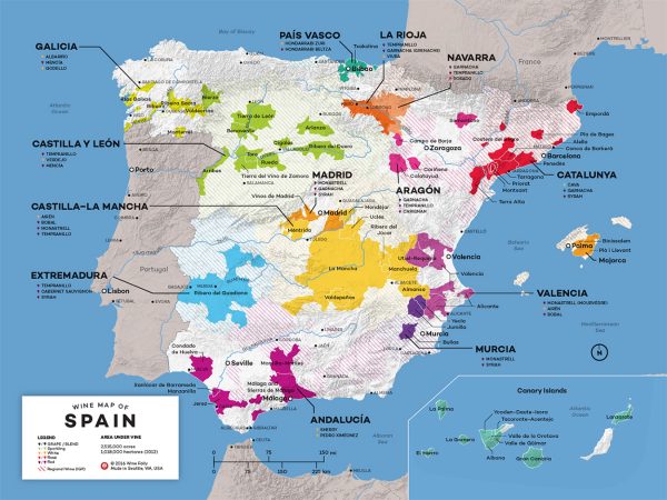 Các vùng làm rượu vang Tây Ban Nha